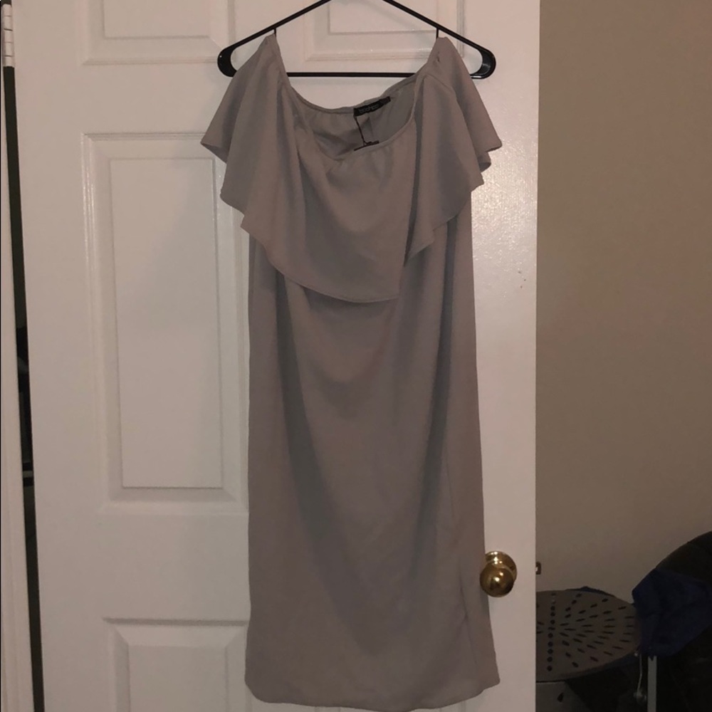 Strapless midi dress